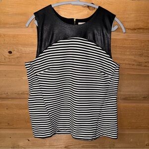 Banana Republic Black and White Sleeveless Boxy Tank Top
